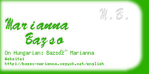 marianna bazso business card